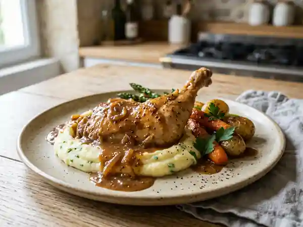 Lapin mijoté à la sauce pain d'épices, recette gourmande et facile - Photo de présentation