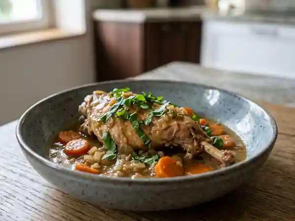 Lapin fondant au basilic et vin blanc - Photo de présentation