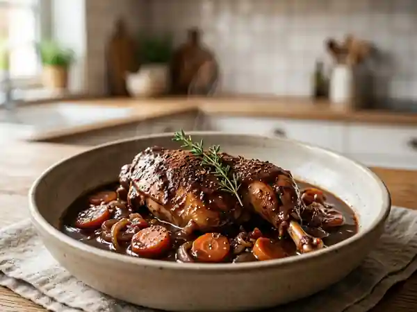 Lapin mijoté au cacao : recette savoureuse et originale - Photo de présentation