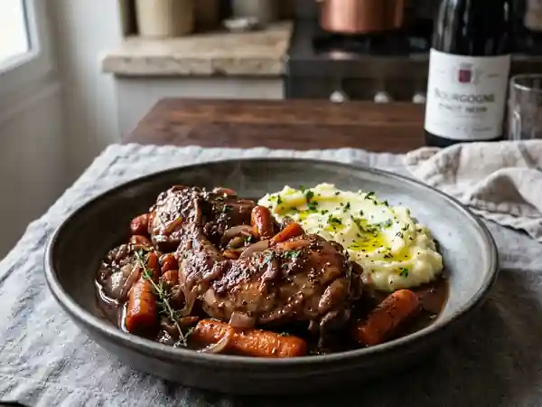 Lapin Fondant au Pinot Noir et Carottes - Photo de présentation
