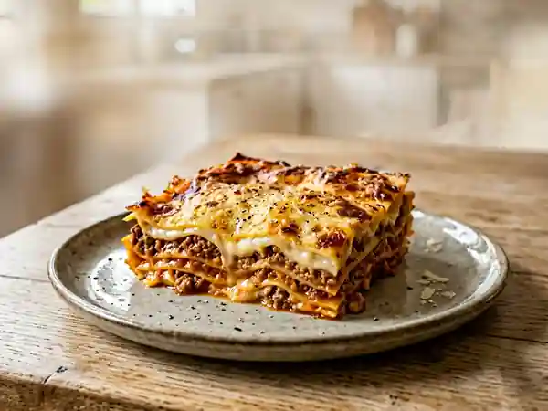 Lasagne fondante bolognaise et béchamel - Photo de présentation