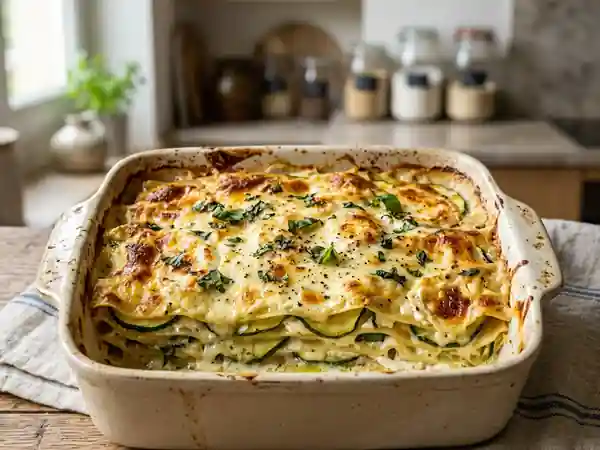 Lasagnes crémeuses au chèvre et courgettes - Photo de présentation
