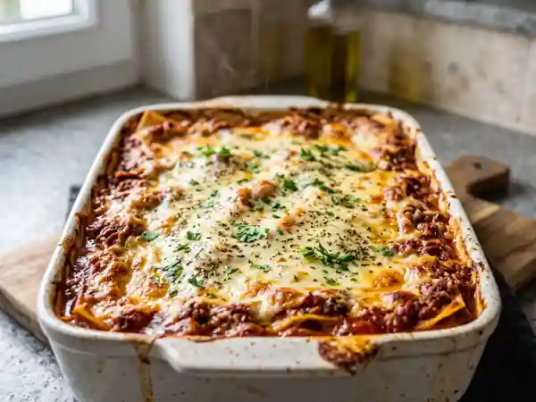 Lasagnes à la bolognaise maison : recette traditionnelle savoureuse - Photo de présentation