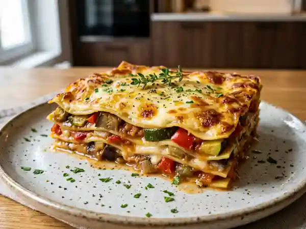 Lasagnes fondantes à la ratatouille confite - Photo de présentation