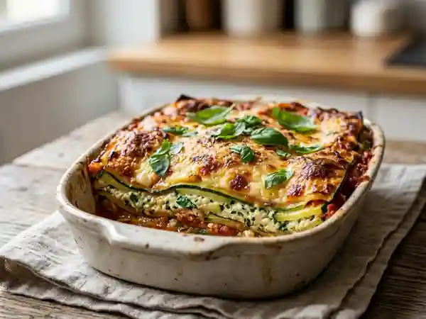 Lasagnes de courgettes fondantes et savoureuses - Photo de présentation