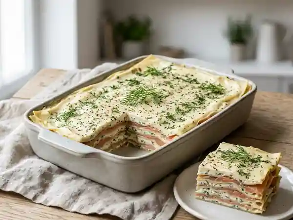 Lasagnes de saumon sans cuisson : recette fraîche et gourmande d'Italie - Photo de présentation