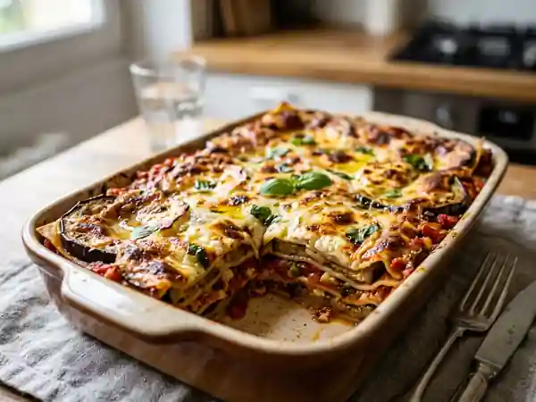 Lasagnes Fondantes Aubergine et Chèvre Frais - Photo de présentation