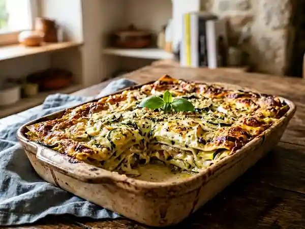 Lasagnes fondantes aux courgettes et chèvre frais - Photo de présentation