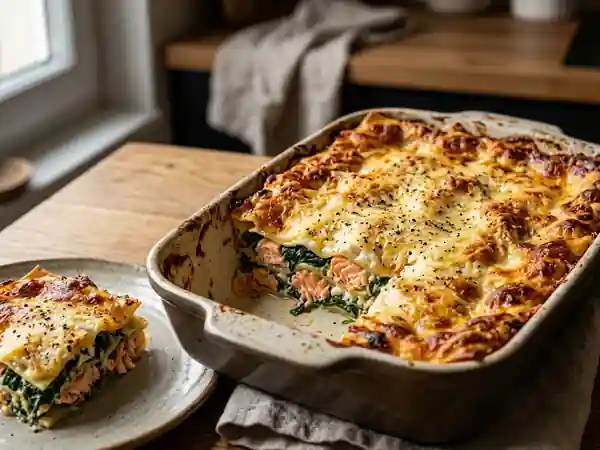 Lasagnes Crémeuses Saumon, Épinards et Ricotta - Photo de présentation