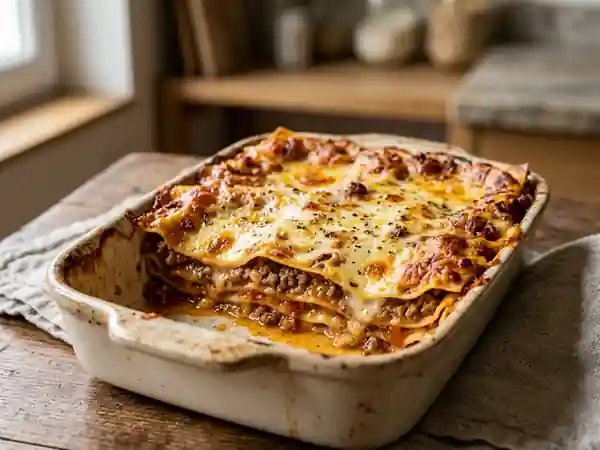 Lasagnes fondantes au bœuf et béchamel - Photo de présentation