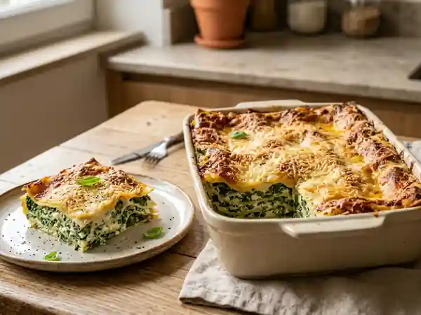 Lasagnes Fondantes Ricotta et Épinards Frais - Photo de présentation