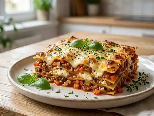 Lasagnes végétariennes savoureuses sans béchamel - Photo de présentation