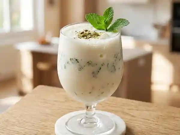 Lassi Indien Traditionnel : Boisson Rafraîchissante au Yaourt et Épices - Photo de présentation