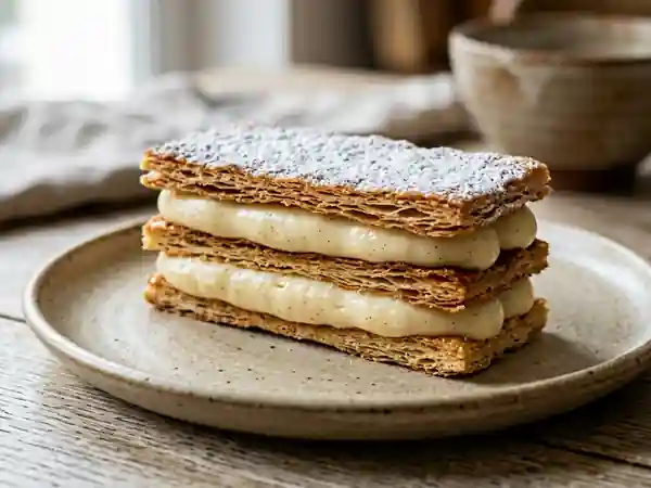 Mille-feuille croustillant à la vanille intense - Photo de présentation