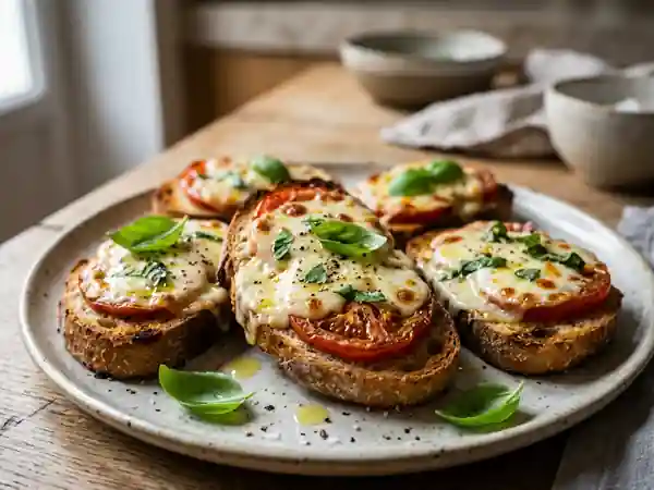 Tartines Tomate-Mozzarella Croustillantes - Photo de présentation