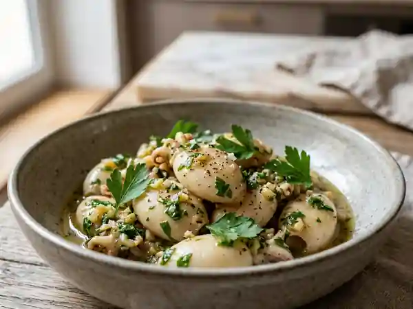 Sèches tendres à l'ail et au vin blanc - Photo de présentation