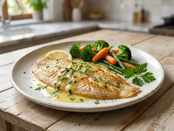 Limande dorée au beurre noisette et citron - Photo de présentation