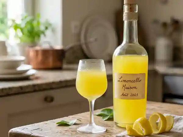 Limoncello glacé aux zestes de citron bio - Photo de présentation