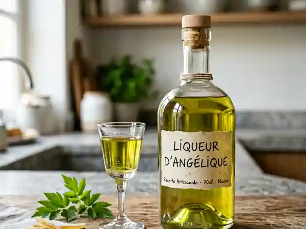 Liqueur d'angélique maison : recette facile et parfumée - Photo de présentation