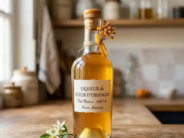 Liqueur de fleurs d'oranger suave et parfumée - Photo de présentation