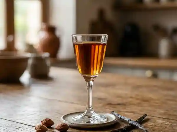 Liqueur de noyaux amandée et vanillée - Photo de présentation
