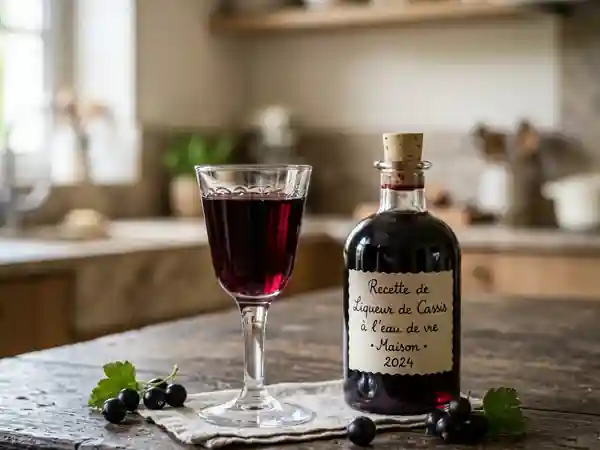 Liqueur Maison de Cassis à l'Eau-de-Vie : Recette Facile et Authentique - Photo de présentation