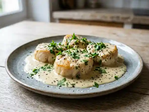 Lotte à la Sauce Sancerre : Recette Élégante et Savoureuse - Photo de présentation