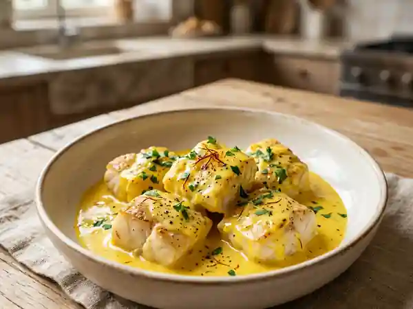 Lotte au safran : plat raffiné et savoureux - Photo de présentation