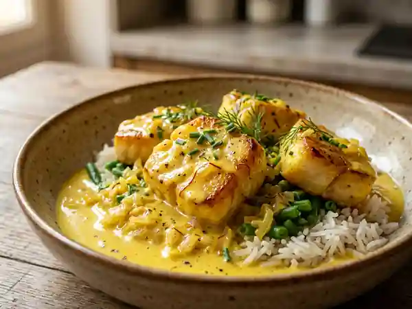 Lotte au Safran : Recette Élégante et Savoureuse - Photo de présentation