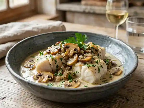 Lotte aux champignons facile et savoureuse - Photo de présentation
