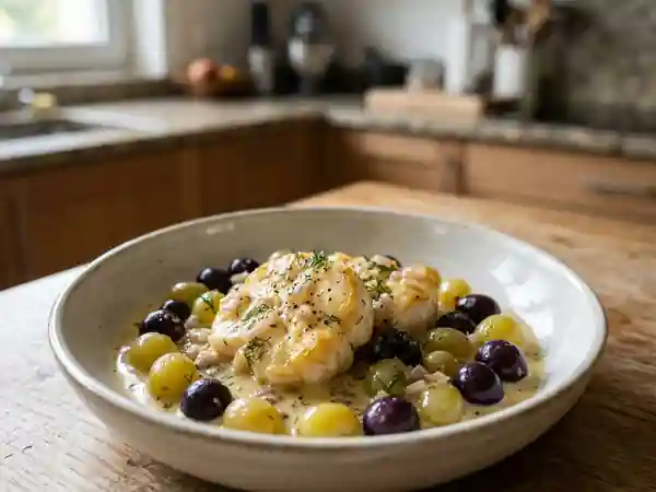 Lotte aux deux raisins : recette gourmande et raffinée - Photo de présentation