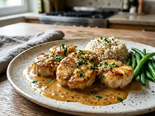 Lotte onctueuse flambée au rhum ambré - Photo de présentation