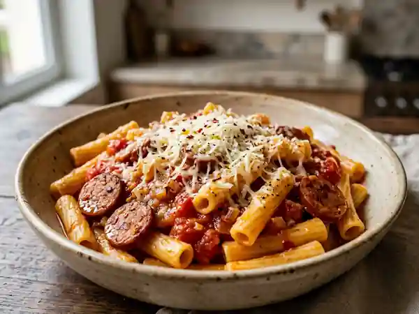 Macaronis à la calabraise épicés et fondants - Photo de présentation
