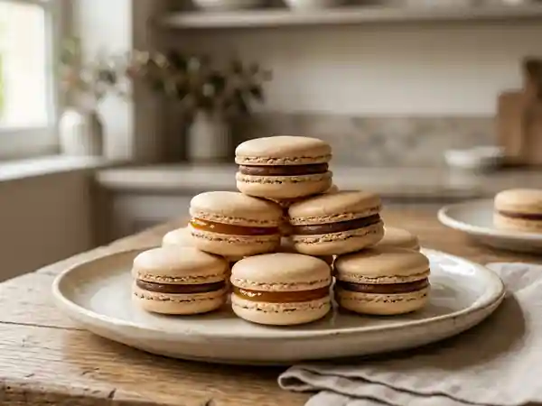 Macarons aux amandes croquants et moelleux - Photo de présentation