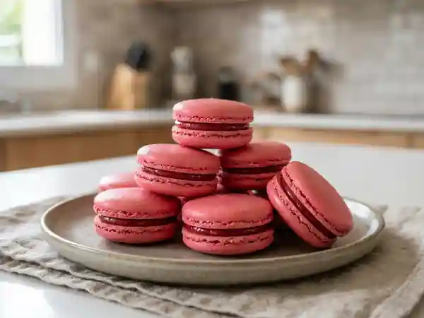 Macarons fondants à la coque craquante - Photo de présentation