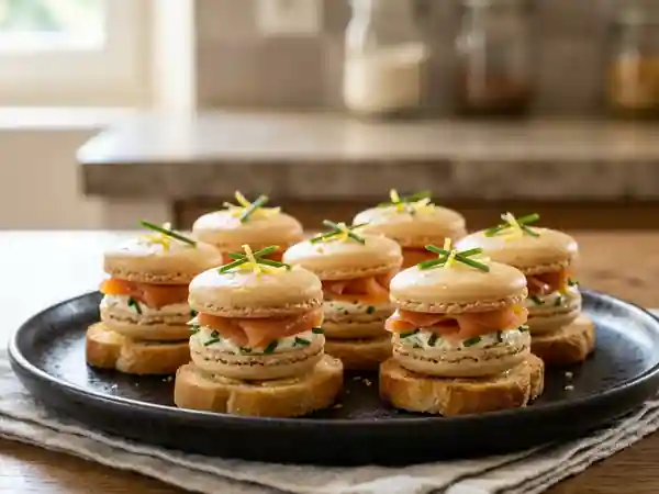 Macarons Fondants au Saumon Fumé - Photo de présentation