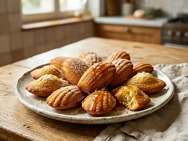 Madeleines moelleuses au miel : recette facile et gourmande - Photo de présentation