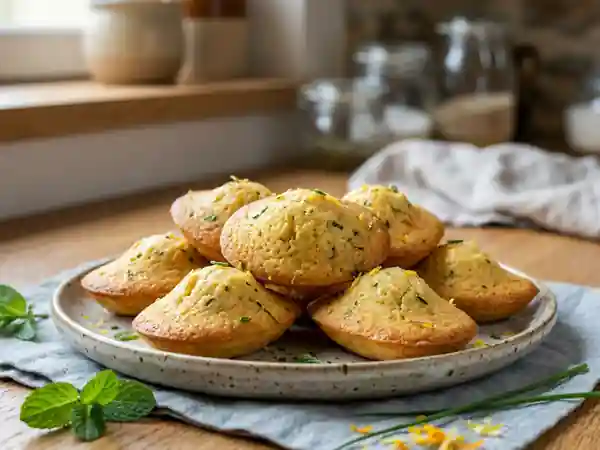 Madeleines Moelleuses aux Agrumes et Herbes - Photo de présentation