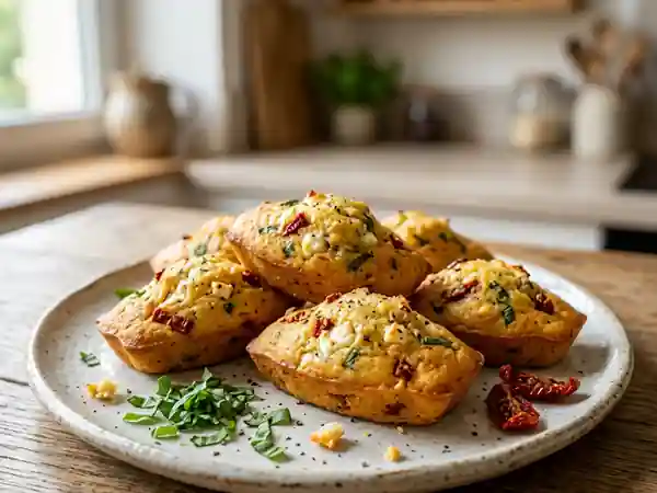 Madeleines Moelleuses Tomate, Feta & Basilic - Photo de présentation