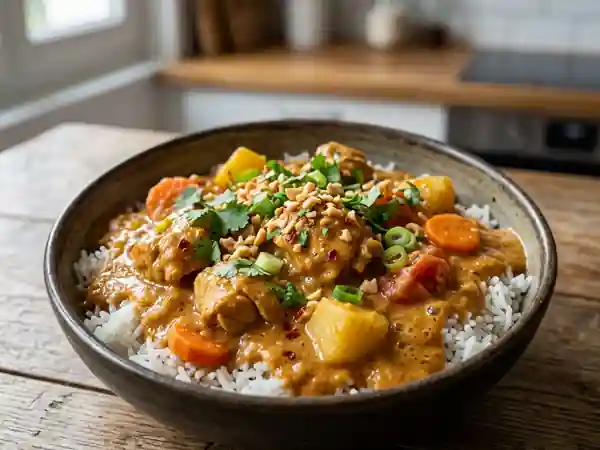 Mafé de poulet crémeux à l'arachide - Photo de présentation