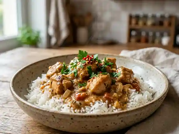 Maffé de poulet fondant à l'arachide - Photo de présentation