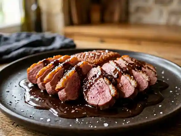 Magret de canard au chocolat noir intense - Photo de présentation