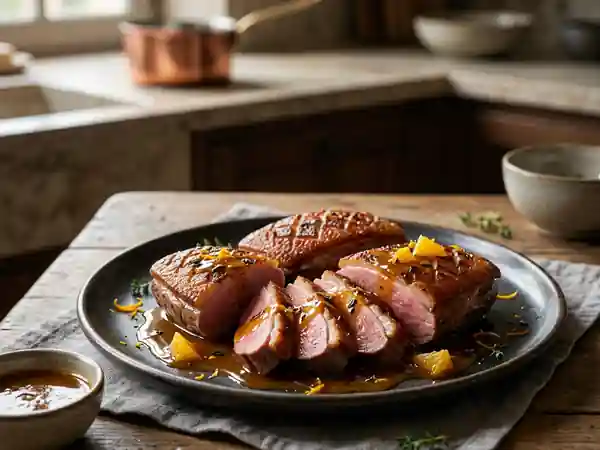 Magret de canard laqué orange et Earl Grey - Photo de présentation