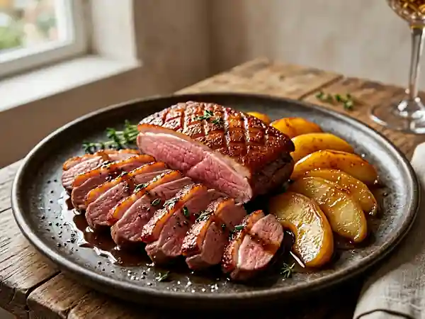 Magret de Canard Rôti au Chouchen et Pommes Caramélisées - Photo de présentation