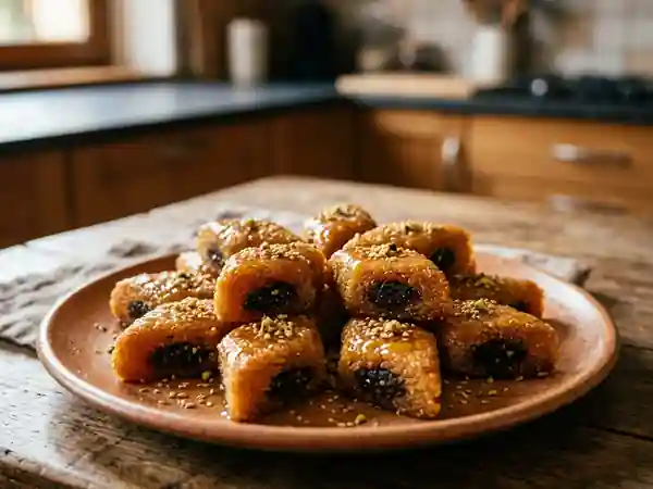 Makrouts fondants au miel et dattes - Photo de présentation