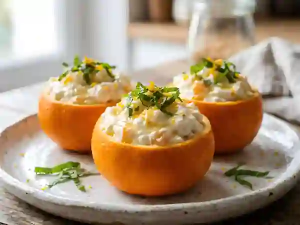 Mandarines givrées au fromage blanc - Photo de présentation