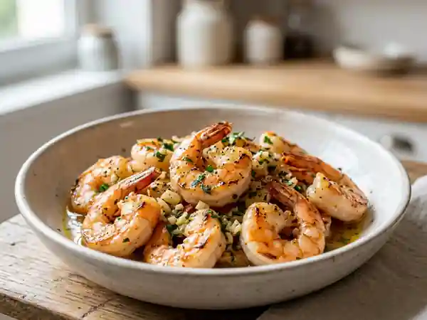 Crevettes à l'ail citronnées et fondantes - Photo de présentation