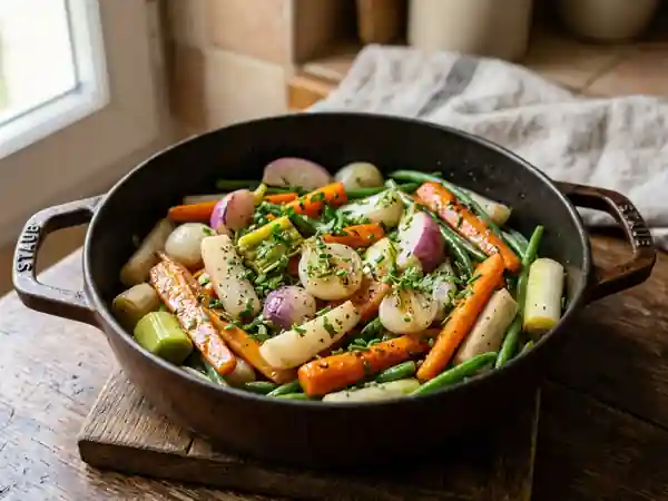 Légumes nouveaux glacés et fondants - Photo de présentation