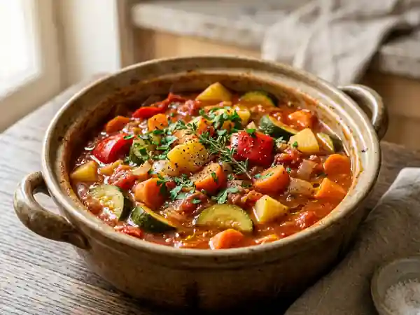 Marmite de légumes variés savoureuse et colorée - Photo de présentation