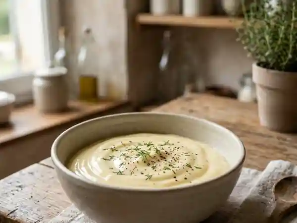 Mayonnaise aérienne au citron - Photo de présentation